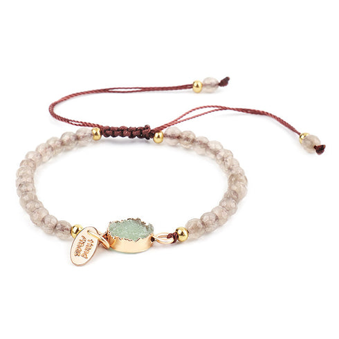 Genenic Mujer Natural Stone Bracelets For Women Rope Chain Bracelet Handmade Quartz Jewelry For Women - ROUTINE FASHION